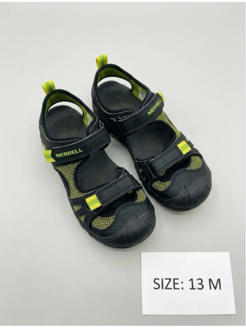 Boys Merrell Hydro Rapid Water Shoes 13 Black Green
